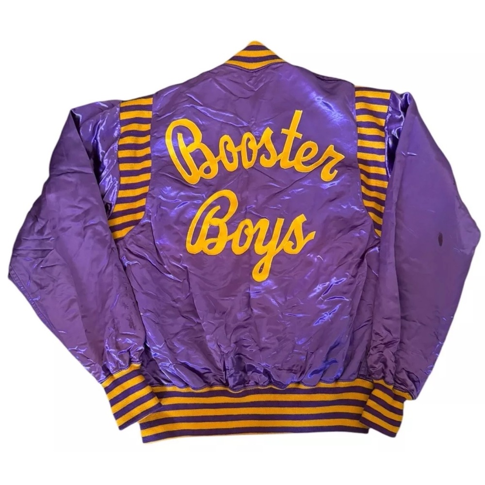 Vintage 50’s Booster Boys Rare Purple And Yellow Jacket Bomber Size Large AHS
